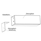 Edelstahl Abdeckung für Zeitungsfach beidseitig verwendbar für Briefkasten | Masiva