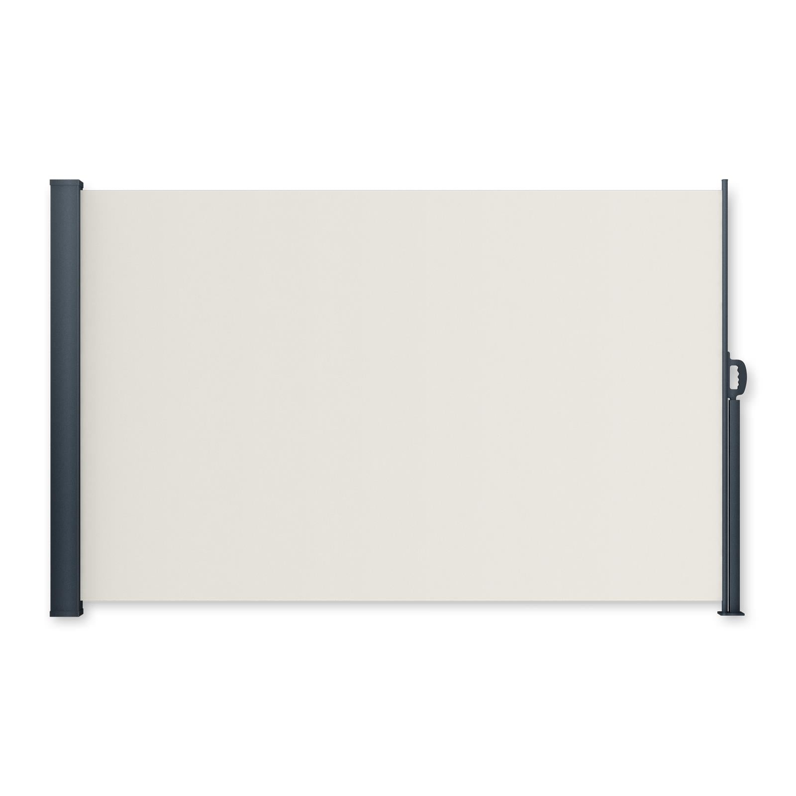 Metzler Seitenmarkise ausziehbar, Sichtschutz für Balkon, Garten & Terrasse, Beige, 300cm x 180cm