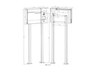 Metzler Standbriefkasten rostfrei und massiv, RAL7016 Anthrazitgrau mit Videosprechanlage VDM10, LAN + PoE Links, Modell Siebert