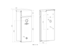 Metzler Standbriefkasten rostfrei und massiv, RAL7016 Anthrazitgrau mit Videosprechanlage VDM10, LAN + PoE Links, Modell Siebert