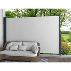 Metzler Seitenmarkise ausziehbar, Sichtschutz für Balkon, Garten & Terrasse, Beige, 300cm x 180cm
