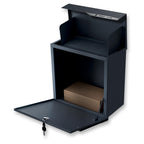 Metzler Paketbox Anthrazit RAL 7016 | Verzierung Edelstahlleiste | rostfrei & massiv | Siebertbox 2