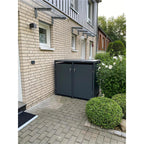 Metzler Mülltonnenbox | 4er | rostfrei und massiv | 4x 240l | RAL7016 Anthrazitgrau matt