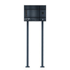 Metzler Standbriefkasten, Edelstahl RAL7016 Anthrazitgrau mit Videosprechanlage VDM10, Modell Cube LAN + PoE