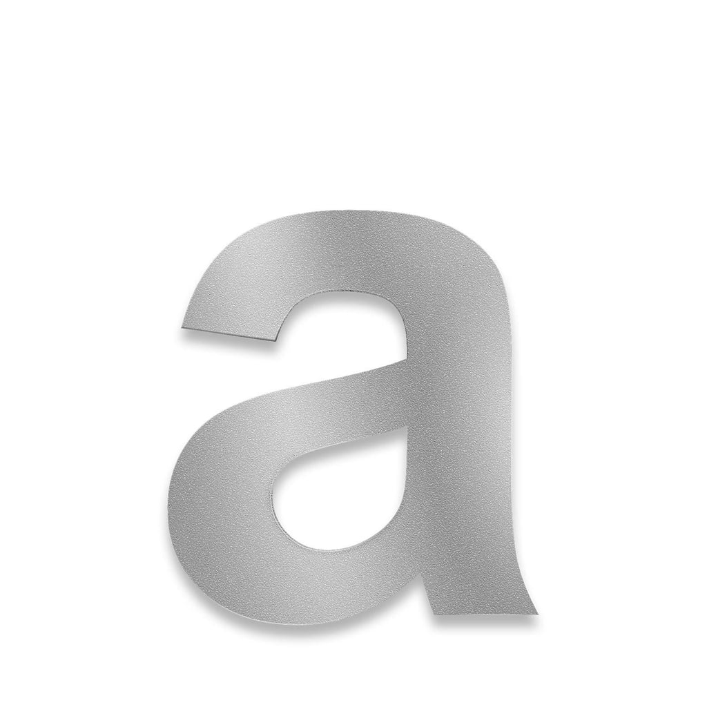 Metzler Hausnummer Edelstahl RAL9007 Graualuminium, Arial, Höhe 20 cm