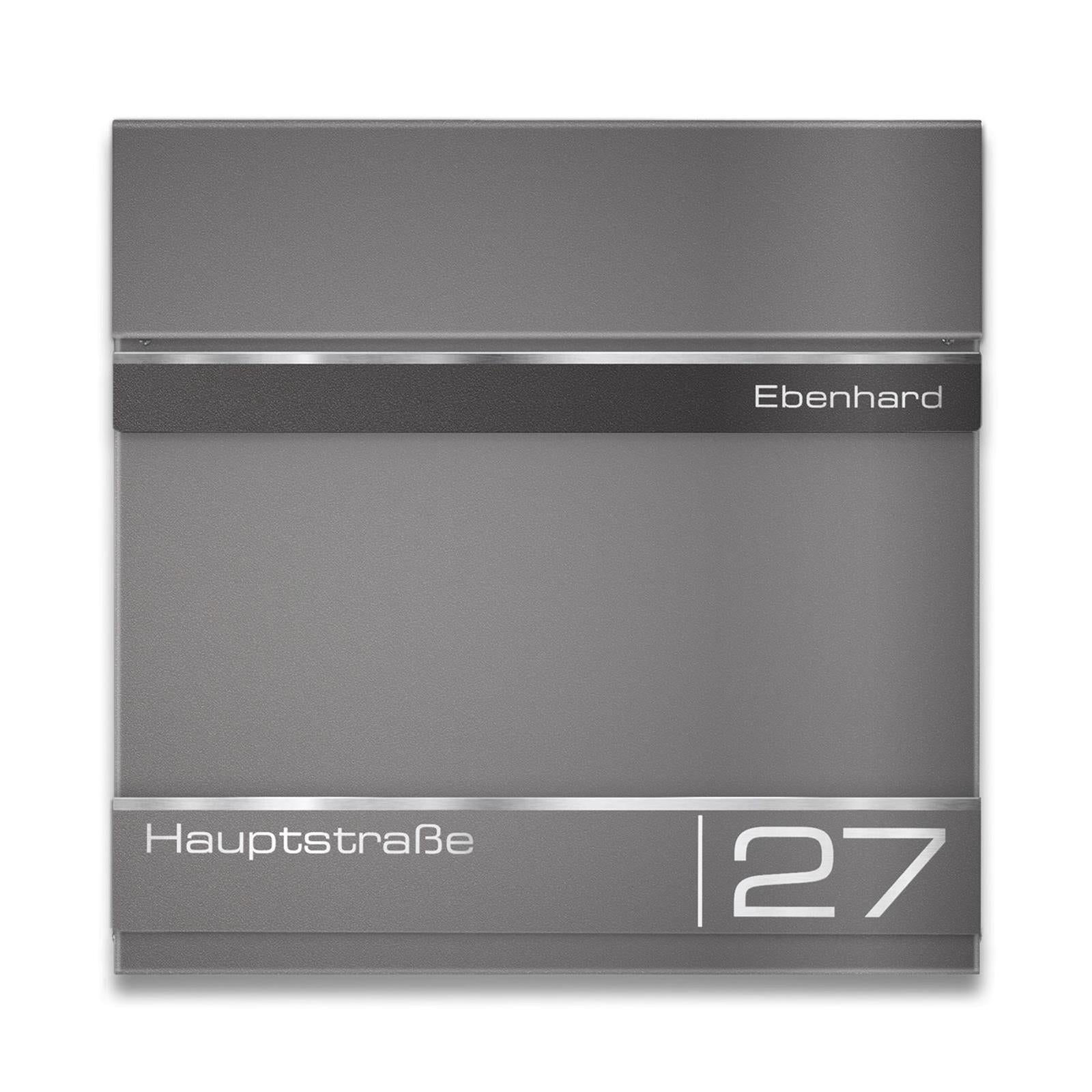 Ersatz Namensschild für Briefkasten "Hermann" aus Edelstahl