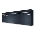 Metzler Dreifach Briefkasten | mit austauschbaren Namensschildern | RAL7016 Anthrazitgrau | BK212 horizontal