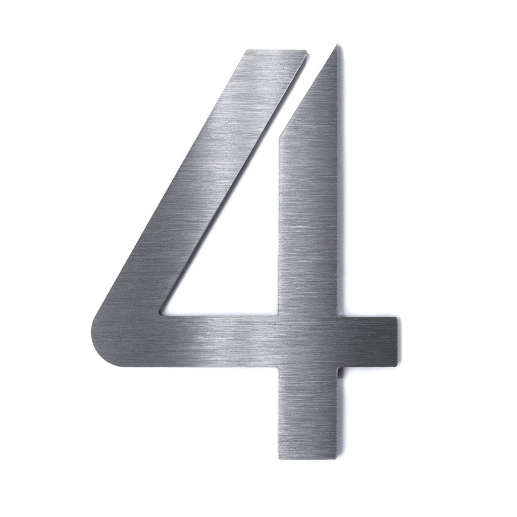 Hochwertige Edelstahl-Hausnummer Bauhaus 6 280 mm Selbstklebend