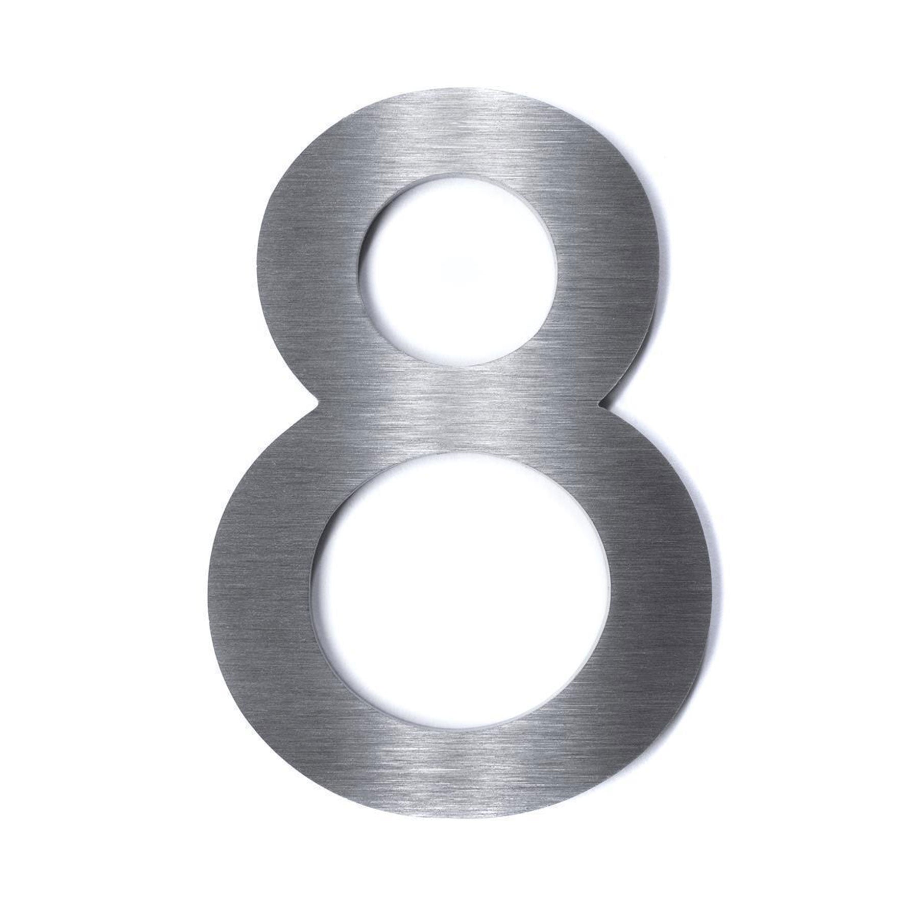 Hochwertige Edelstahl-Hausnummer Bauhaus 0 280 mm ohne Befestigung