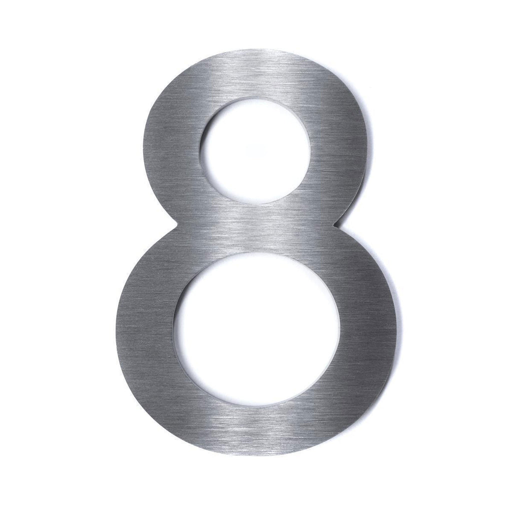 Hochwertige Edelstahl-Hausnummer Bauhaus 5 280 mm ohne Befestigung