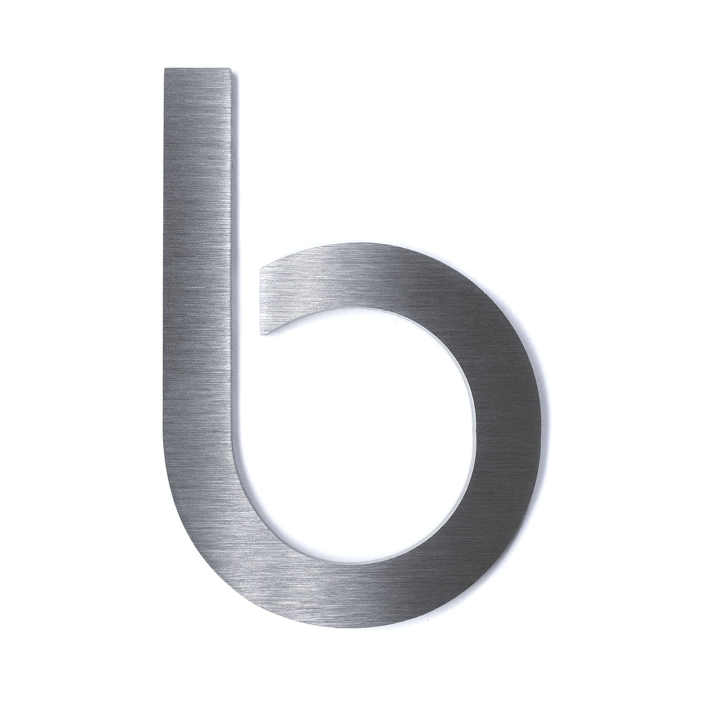 Hochwertige Edelstahl-Hausnummer Bauhaus 6 280 mm Steckdübel