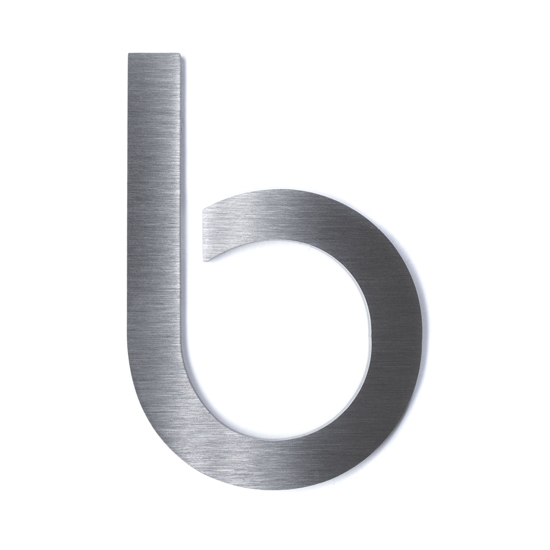 Hochwertige Edelstahl-Hausnummer Bauhaus 2 280 mm Steckdübel