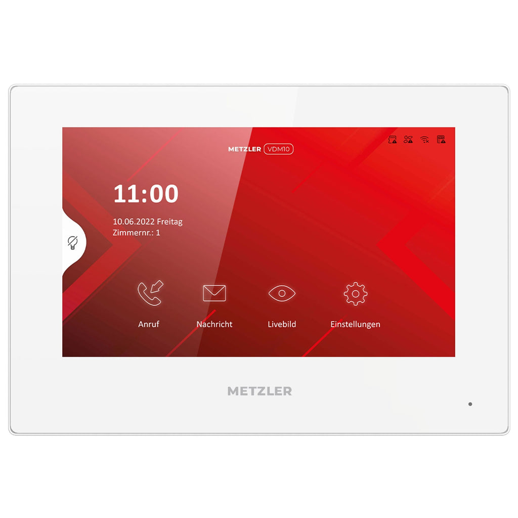 Metzler VDM10 Innenstation Home, 7 Zoll Touchscreen, 2-Draht, weiß