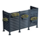Metzler Sichtschutz Mülltonnenzaun | für drei Mülltonnen | rostfrei und massiv