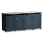 Metzler Mülltonnenbox | 4er | rostfrei und massiv | 4x 240l | RAL7016 Anthrazitgrau matt