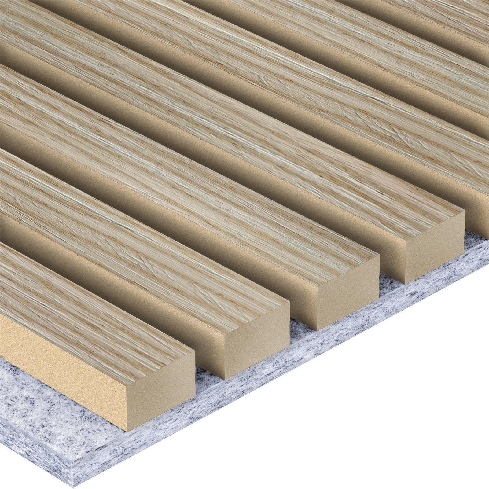 Akustikpaneel Wandverkleidung Lamellenwand Echtholz Furnier | 240 x 60 x 2,2 cm