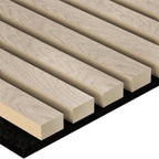 Akustikpaneel Wandverkleidung Lamellenwand Echtholz Furnier | SET | Eiche klassisch | Filz schwarz