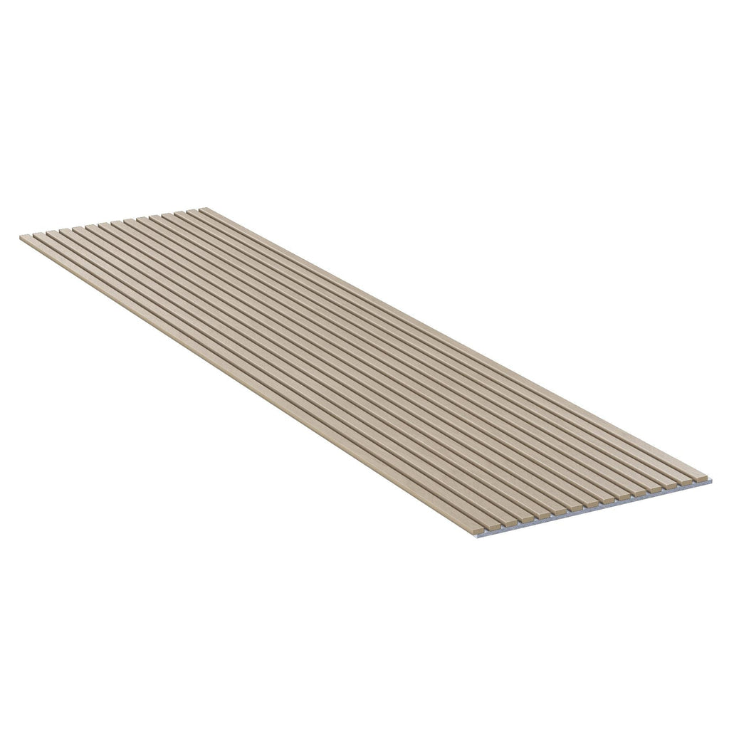 Akustikpaneel Wandverkleidung Lamellenwand Echtholz Furnier | SET | Eiche klassisch | Filz grau