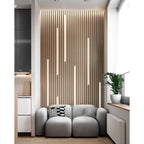 Akustikpaneel Wandverkleidung Lamellenwand Echtholz Furnier | 240 x 60 x 2,2 cm