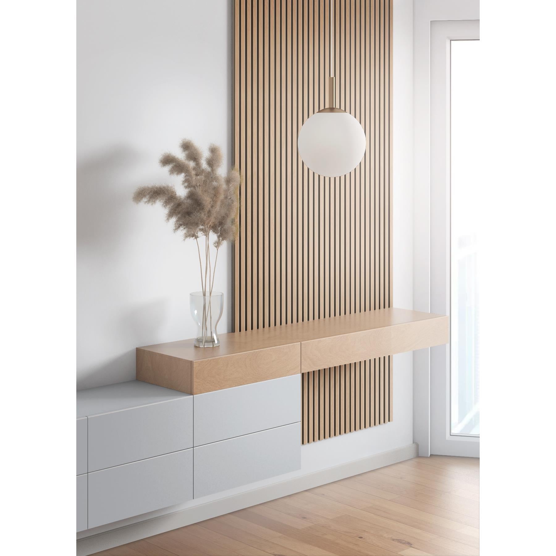 Akustikpaneel Wandverkleidung Lamellenwand Echtholz Furnier | 240 x 60 x 2,2 cm