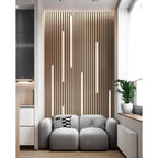 Akustikpaneel Wandverkleidung Lamellenwand Echtholz Furnier | 240 x 60 x 2,2 cm