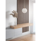 Akustikpaneel Wandverkleidung Lamellenwand Echtholz Furnier | 240 x 60 x 2,2 cm