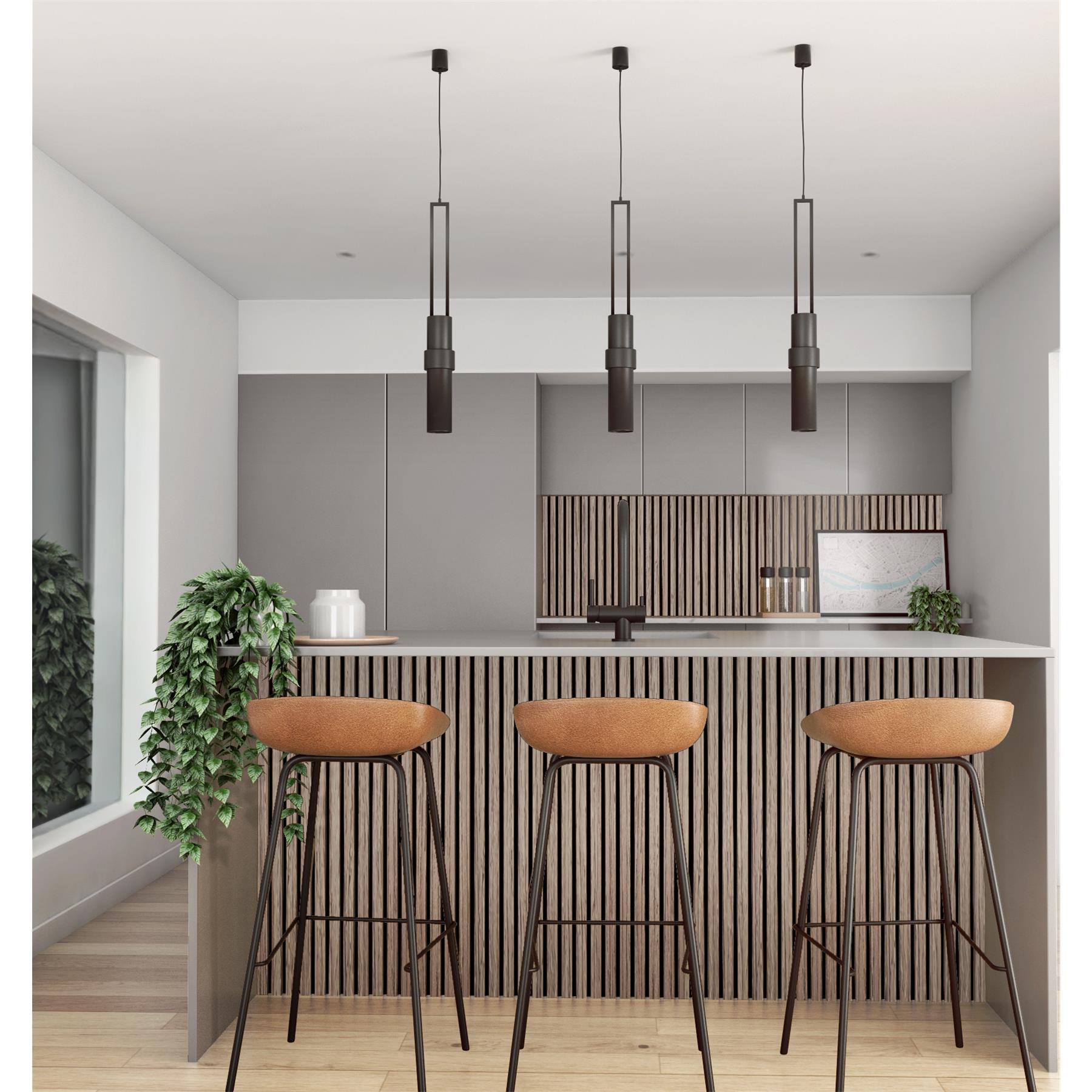 Akustikpaneel Wandverkleidung Lamellenwand Echtholz Furnier | 240 x 60 x 2,2 cm