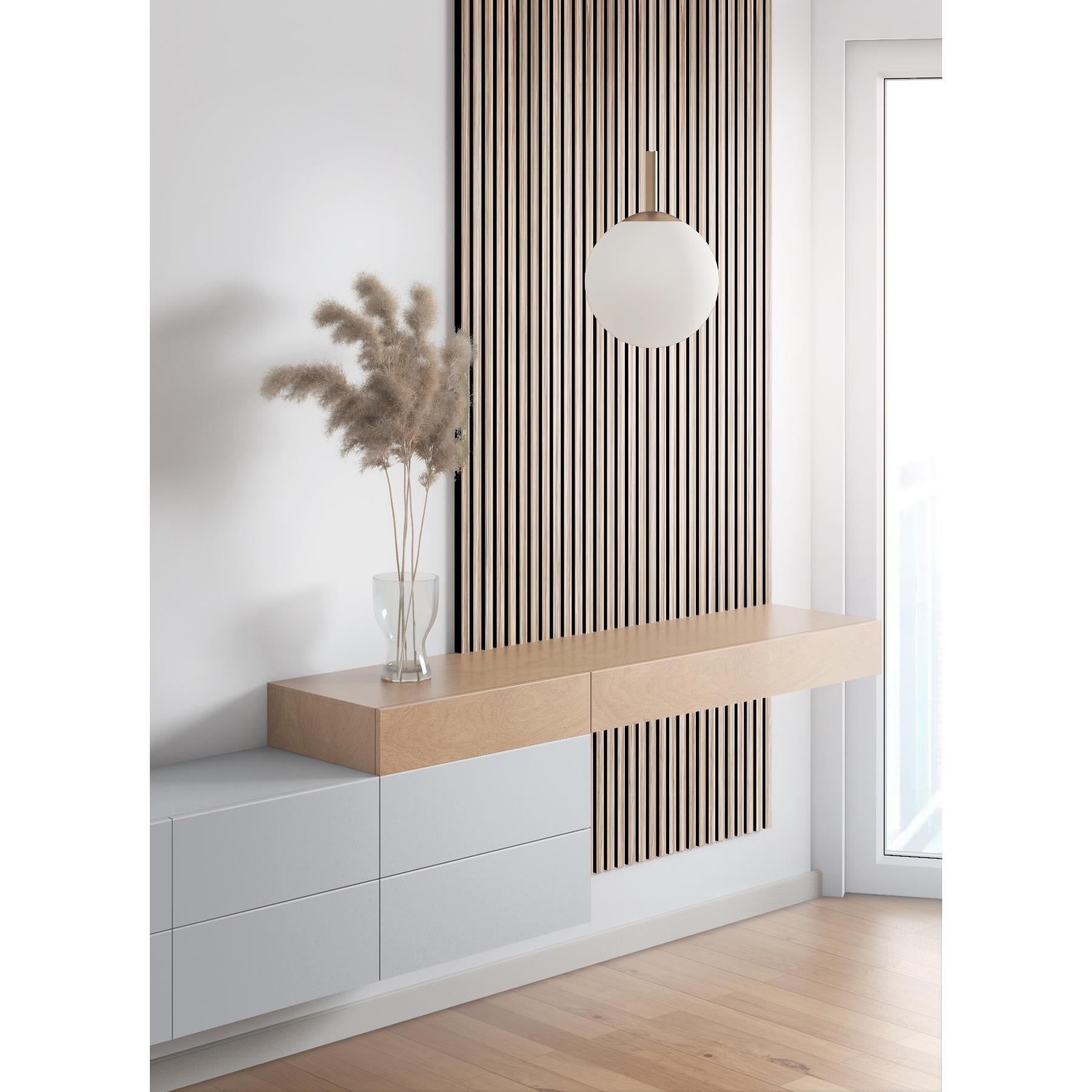 Akustikpaneel Wandverkleidung Lamellenwand Echtholz Furnier | 240 x 60 x 2,2 cm
