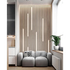 Akustikpaneel Wandverkleidung Lamellenwand Echtholz Furnier | 240 x 60 x 2,2 cm