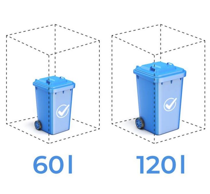 Metzler Mülltonnenbox | zweitürig | rostfrei und massiv | mit Sichtstreifen | 2x 120l | RAL7016 Anthrazitgrau matt