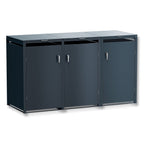 Metzler Mülltonnenbox | 3er | rostfrei und massiv | 3x 240l | RAL7016 Anthrazitgrau matt