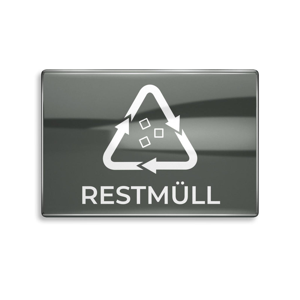 Selbstklebende Beschriftung für Mülltonnenboxen 5er-Set zur Mülltonnenkennzeichnung