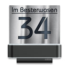 LED-Hausnummernschild von Steinel | L820 | Anthrazit und Edelstahl | Sensor & Bluetooth