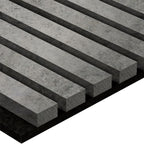 Akustikpaneel Wandverkleidung Lamellenwand Melamine | 240 x 60 x 2,2 cm | Betonoptik | Filz schwarz