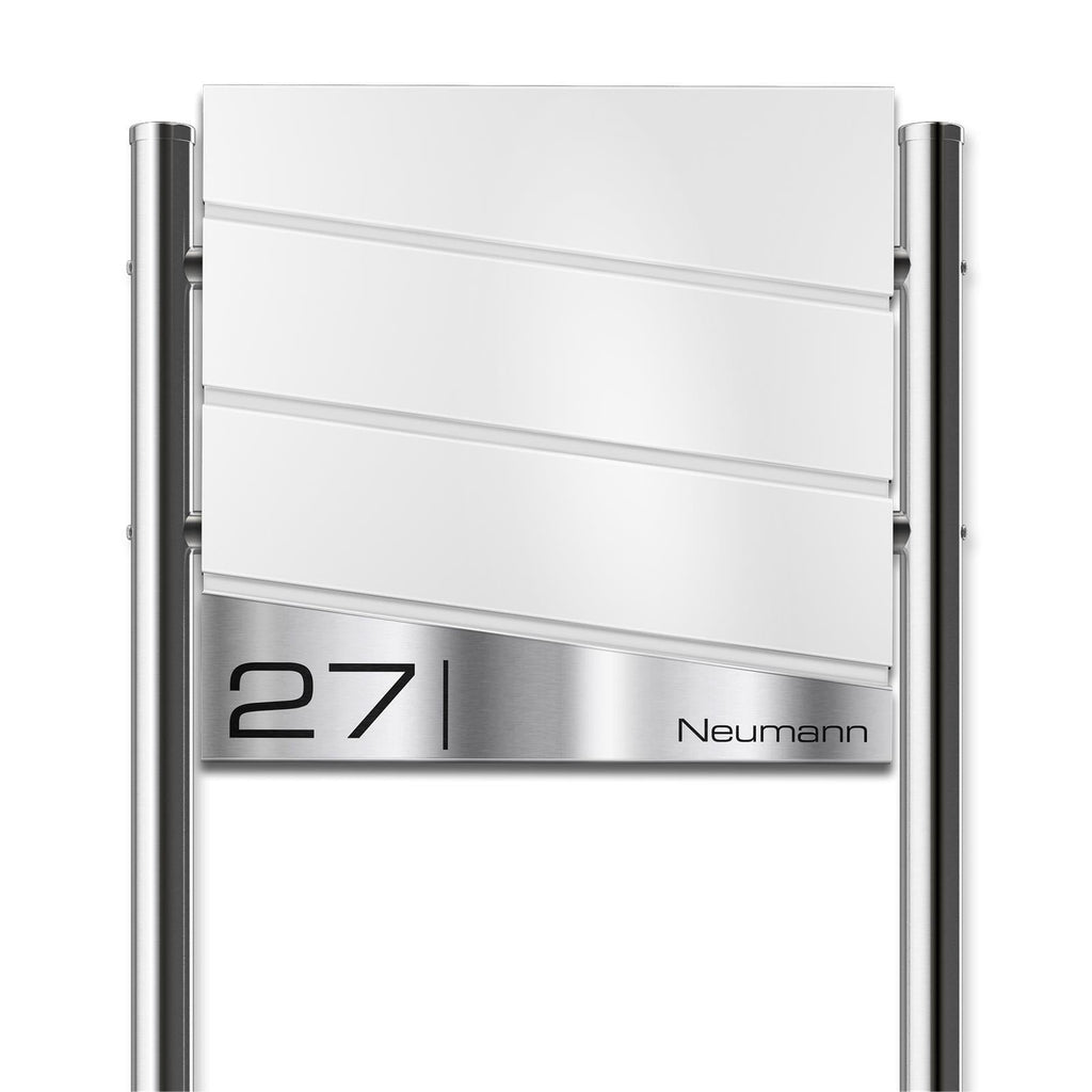 Metzler Design Standbriefkasten mit Standfuß aus Edelstahl | Neumann
