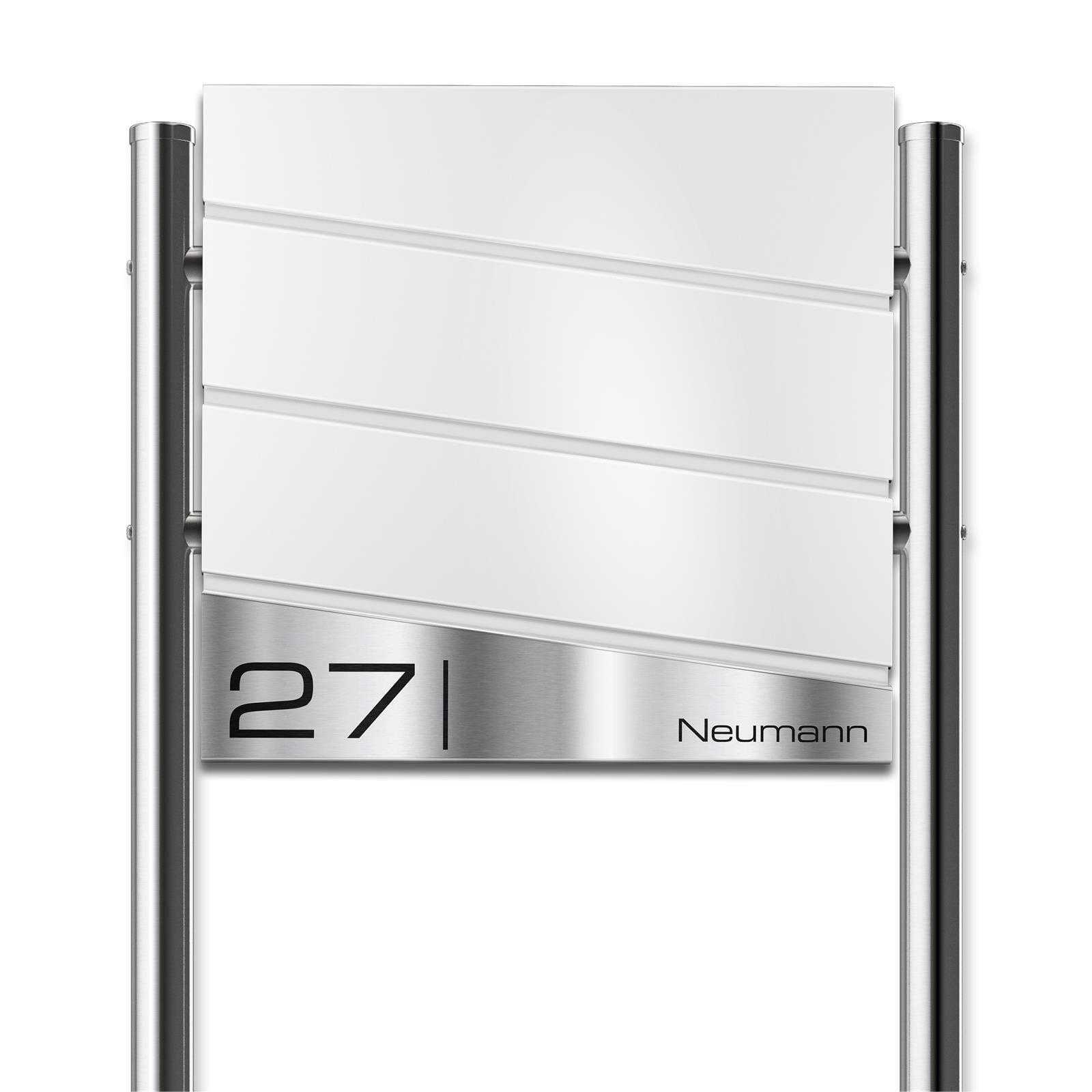 Metzler Design Standbriefkasten mit Standfuß aus Edelstahl | Neumann