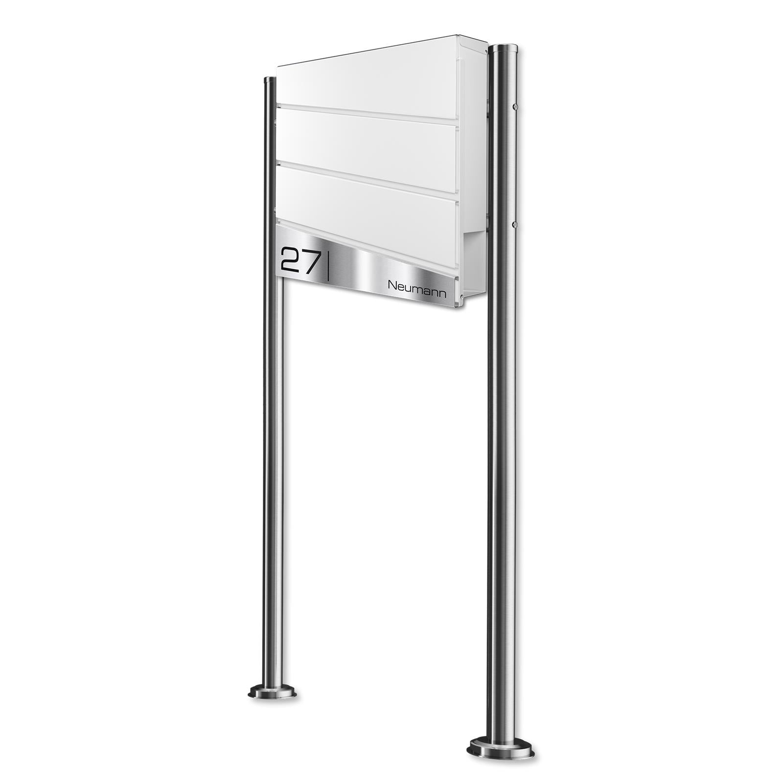 Metzler Design Standbriefkasten mit Standfuß aus Edelstahl | Neumann