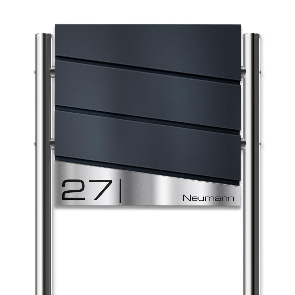 Metzler Design Standbriefkasten mit Standfuß aus Edelstahl | Neumann