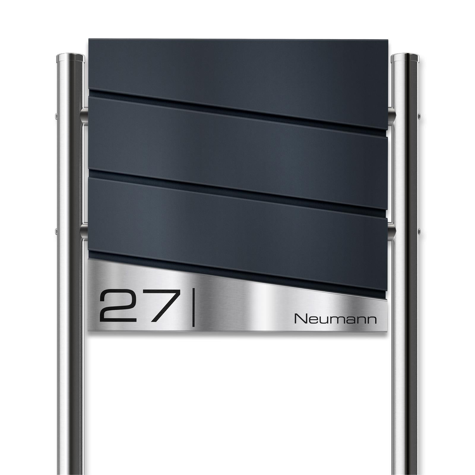 Metzler Design Standbriefkasten mit Standfuß aus Edelstahl | Neumann
