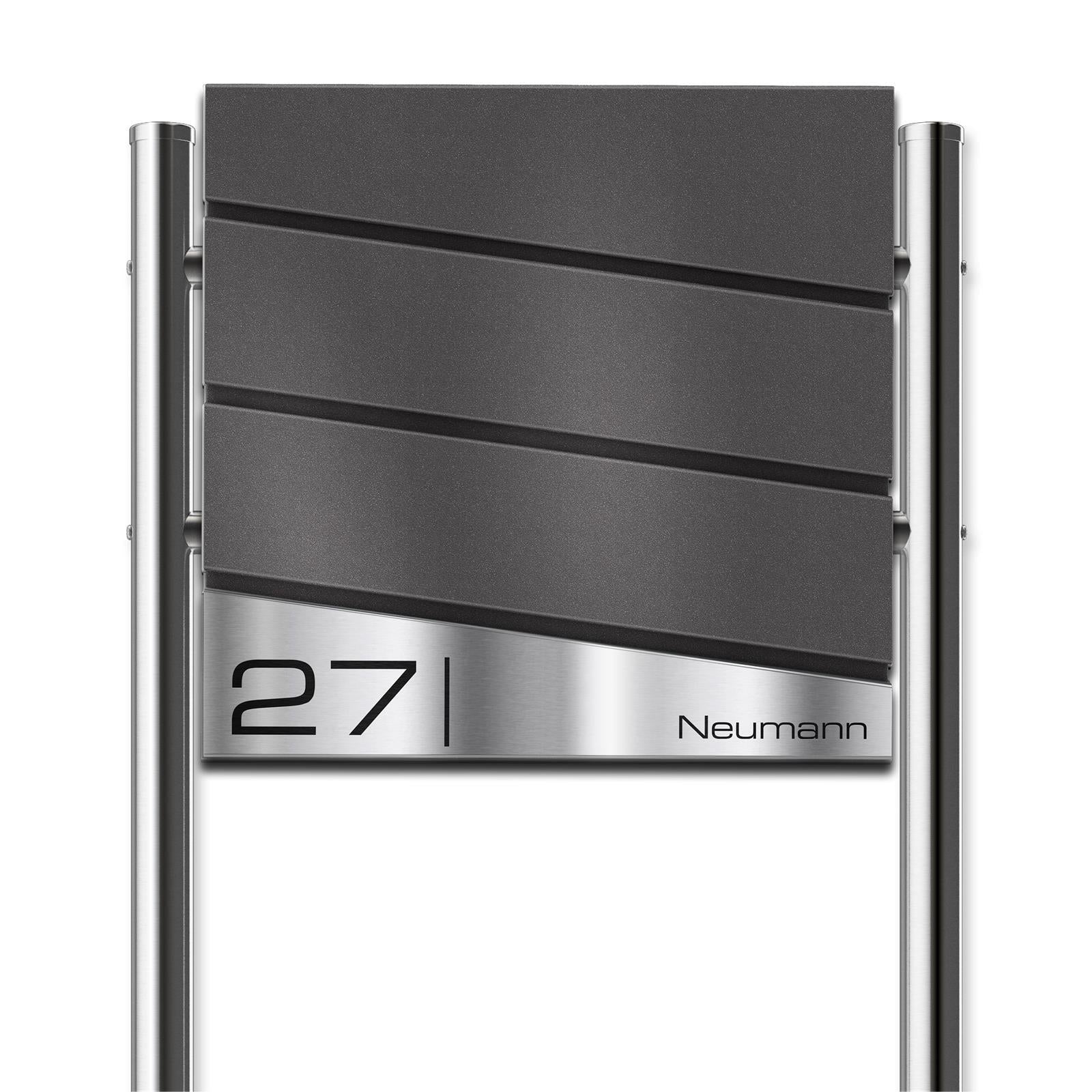 Metzler Design Standbriefkasten mit Standfuß aus Edelstahl | Neumann