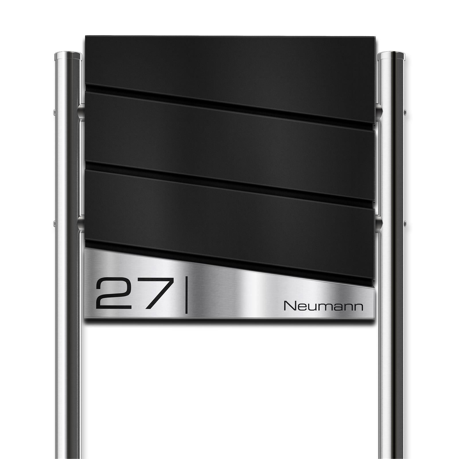 Metzler Design Standbriefkasten mit Standfuß aus Edelstahl | Neumann
