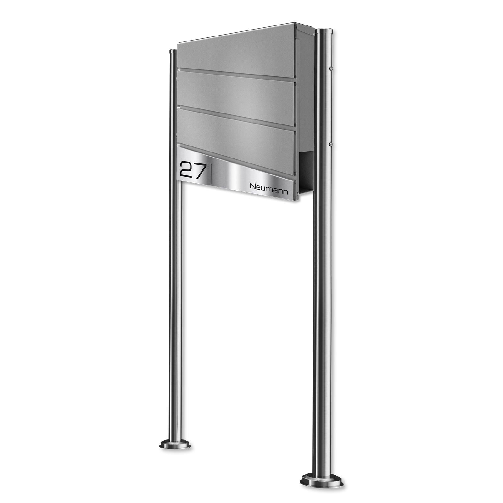 Metzler Design Standbriefkasten mit Standfuß aus Edelstahl | Neumann