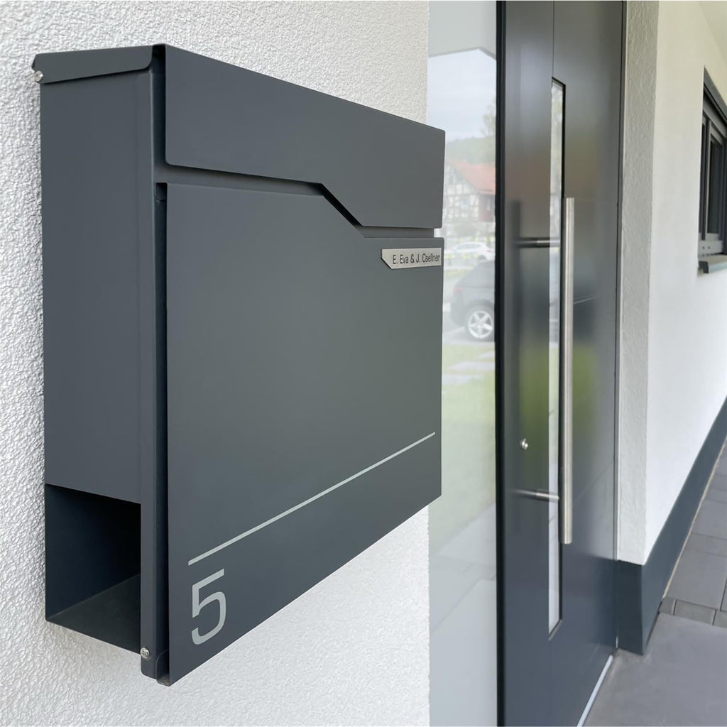 Metzler Briefkasten austauschbares Namensschild | Hoffmann