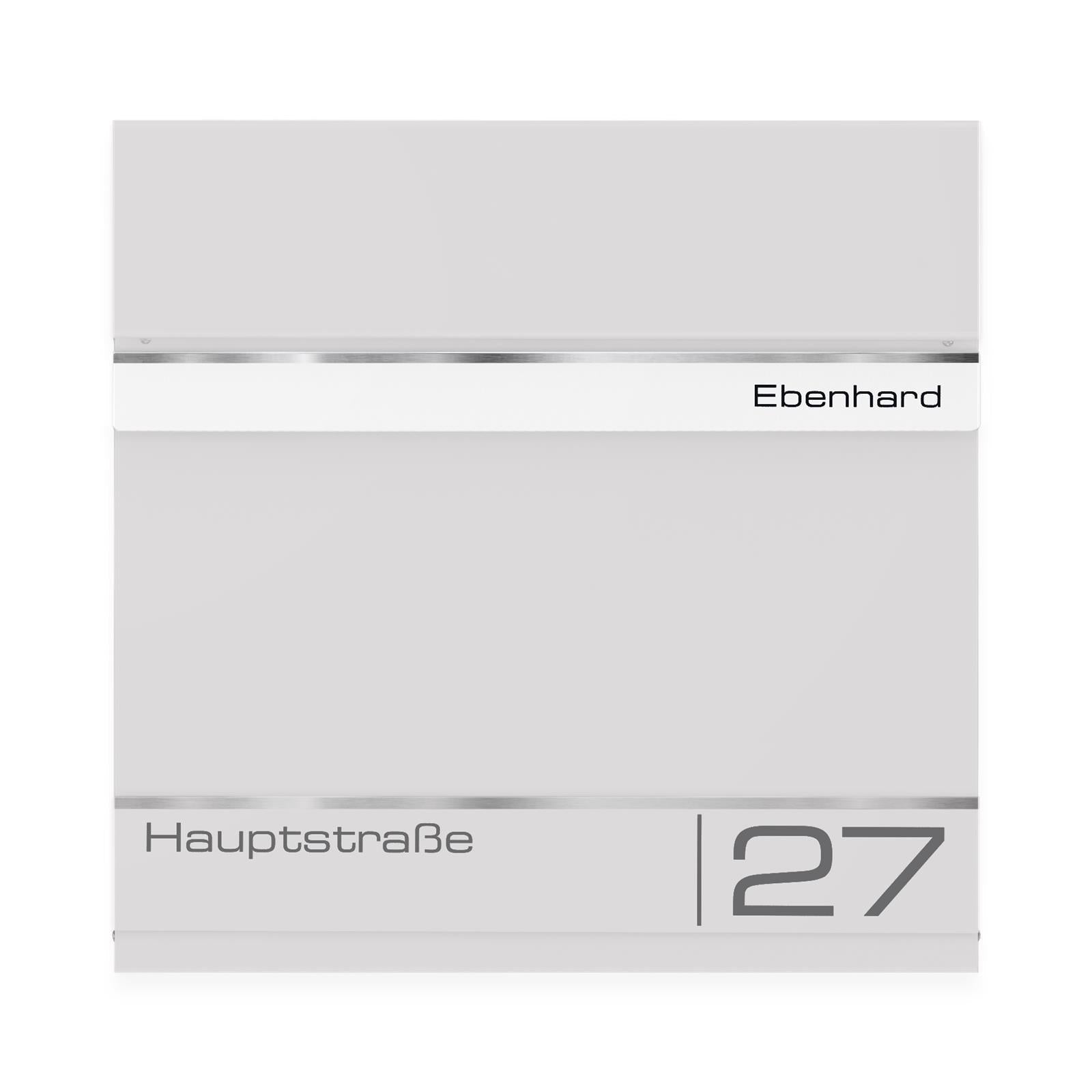 Ersatz Namensschild für Briefkasten "Hermann" aus Edelstahl