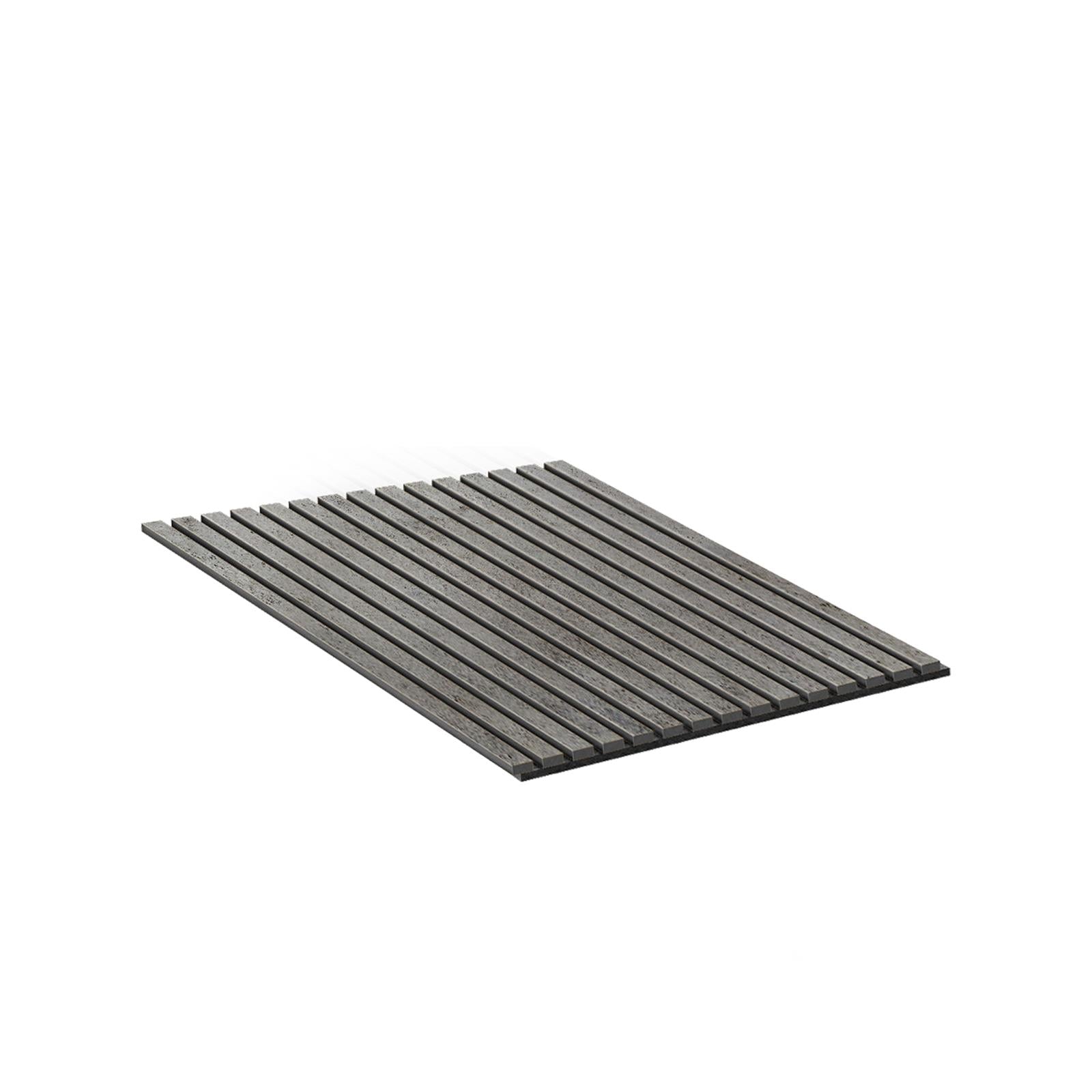 Akustikpaneel Wandverkleidung Lamellenwand Melamine | 60 x 60 x 2,2 cm | Betonoptik | Filz schwarz