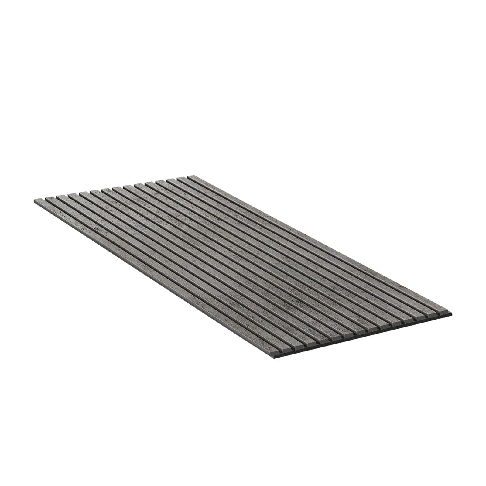 Akustikpaneel Wandverkleidung Lamellenwand Melamine | 240 x 60 x 2,2 cm | Betonoptik | Filz schwarz