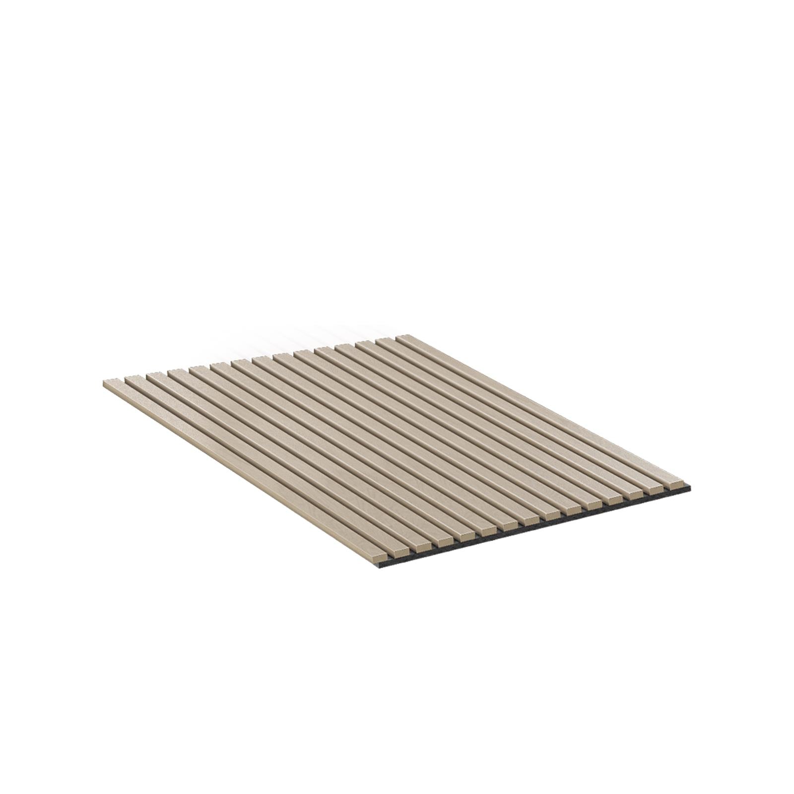 Akustikpaneel Wandverkleidung Lamellenwand Echtholz | 60 x 60 x 2,2 cm | Eiche klassisch | Filz schwarz