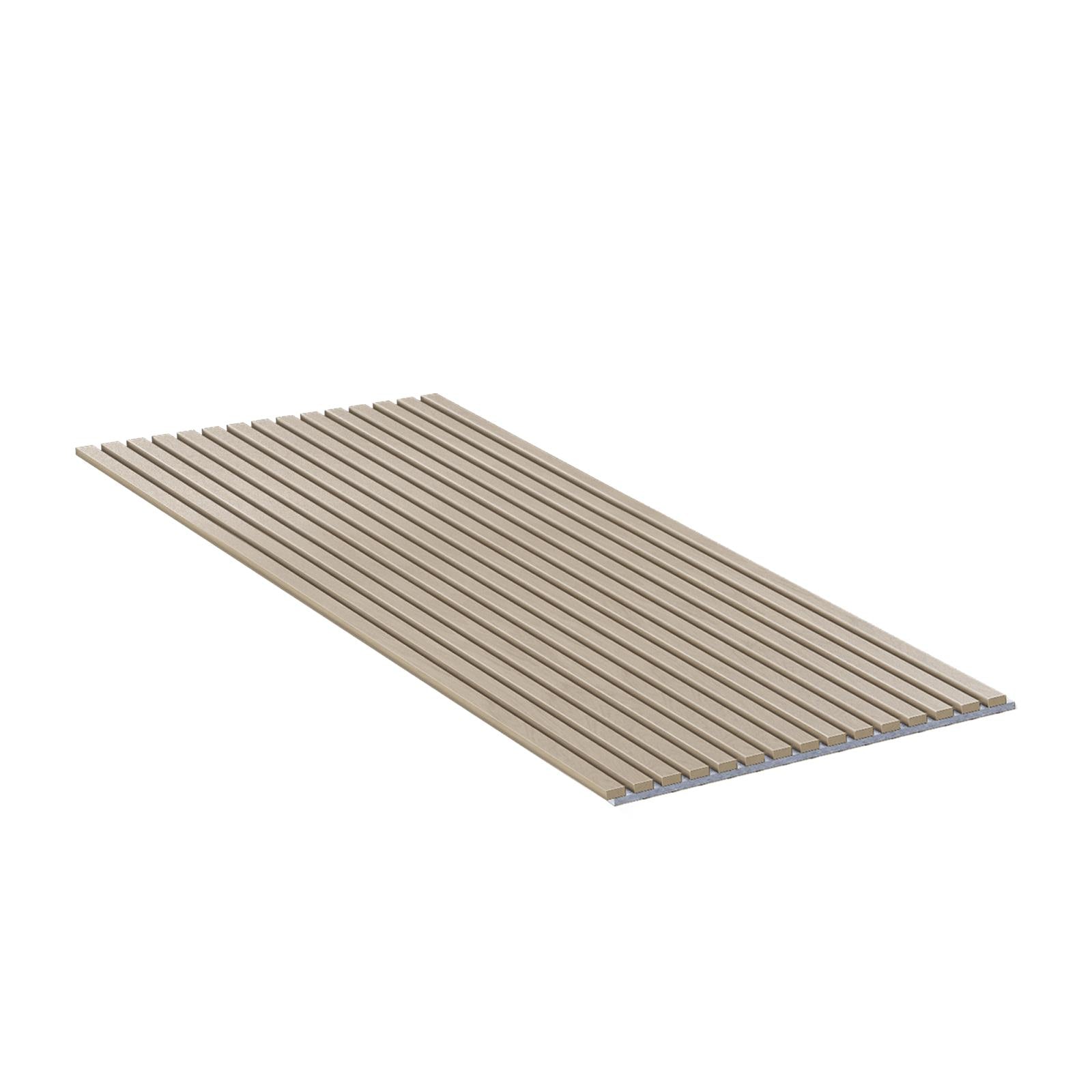 Akustikpaneel Wandverkleidung Lamellenwand Echtholz | 120 x 60 x 2,2 cm | Eiche klassisch | Filz grau