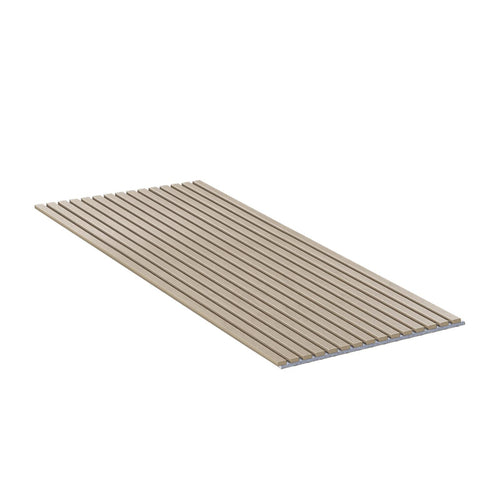 Akustikpaneel Wandverkleidung Lamellenwand Echtholz | 120 x 60 x 2,2 cm | Eiche klassisch | Filz grau
