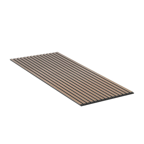 Akustikpaneel Wandverkleidung Lamellenwand Echtholz | 120 x 60 x 2,2 cm | Eiche rustikal antik | Filz schwarz